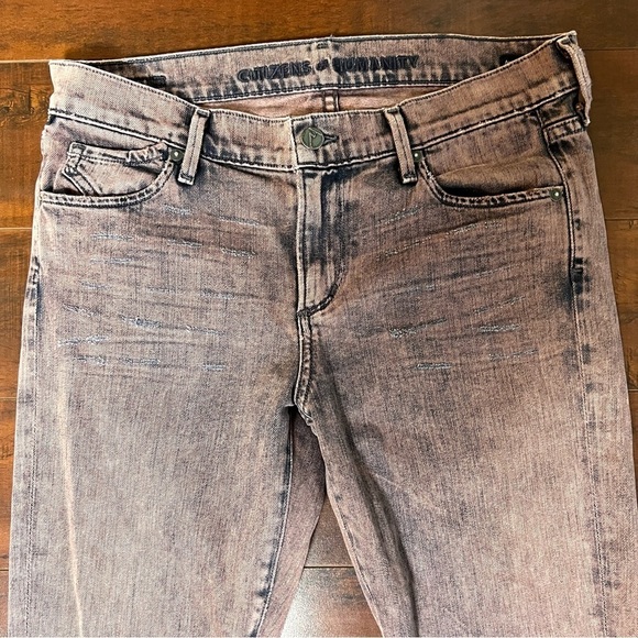 CITIZENS OF HUMANITY Avedon Low Rise Skinny Leg Mauve Distressed Jeans Size 28 - Picture 3 of 13